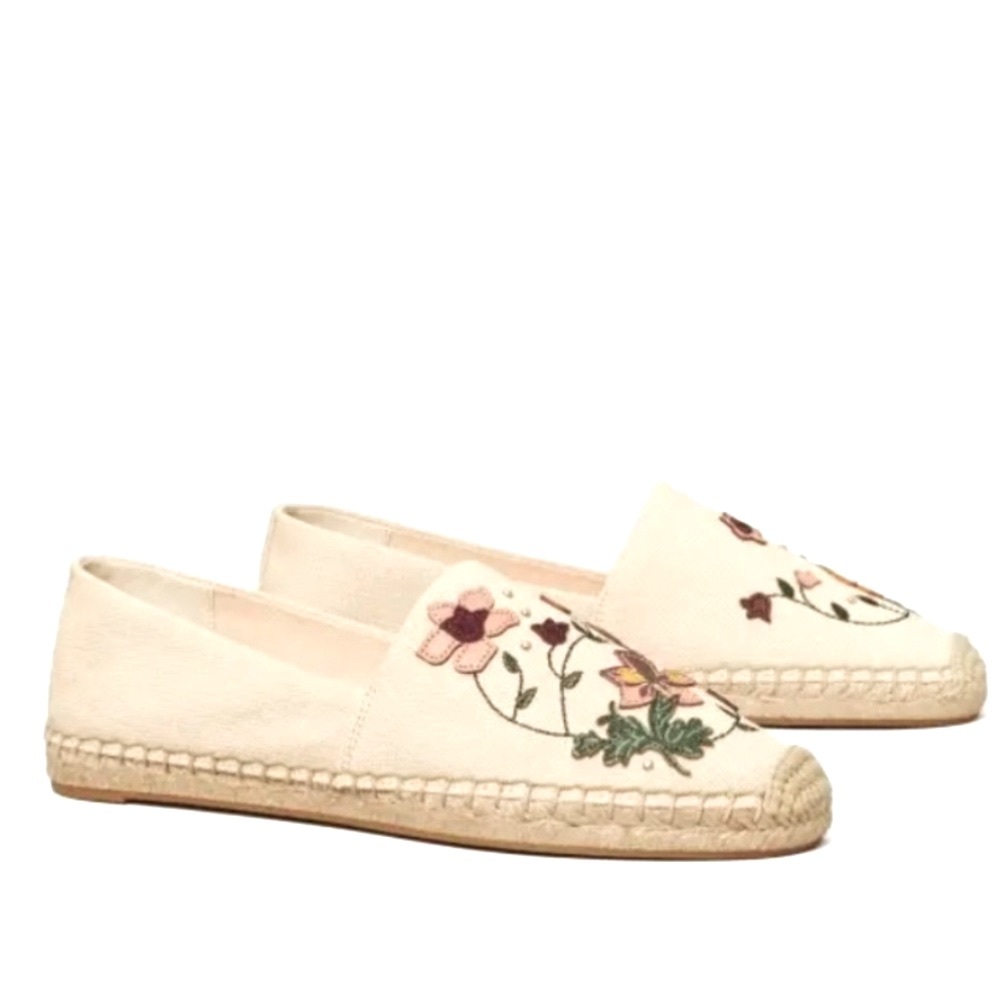New Tory Burch Floral Espadrille